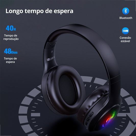 Autonomia de até 40 horas com carregamento rápido USB