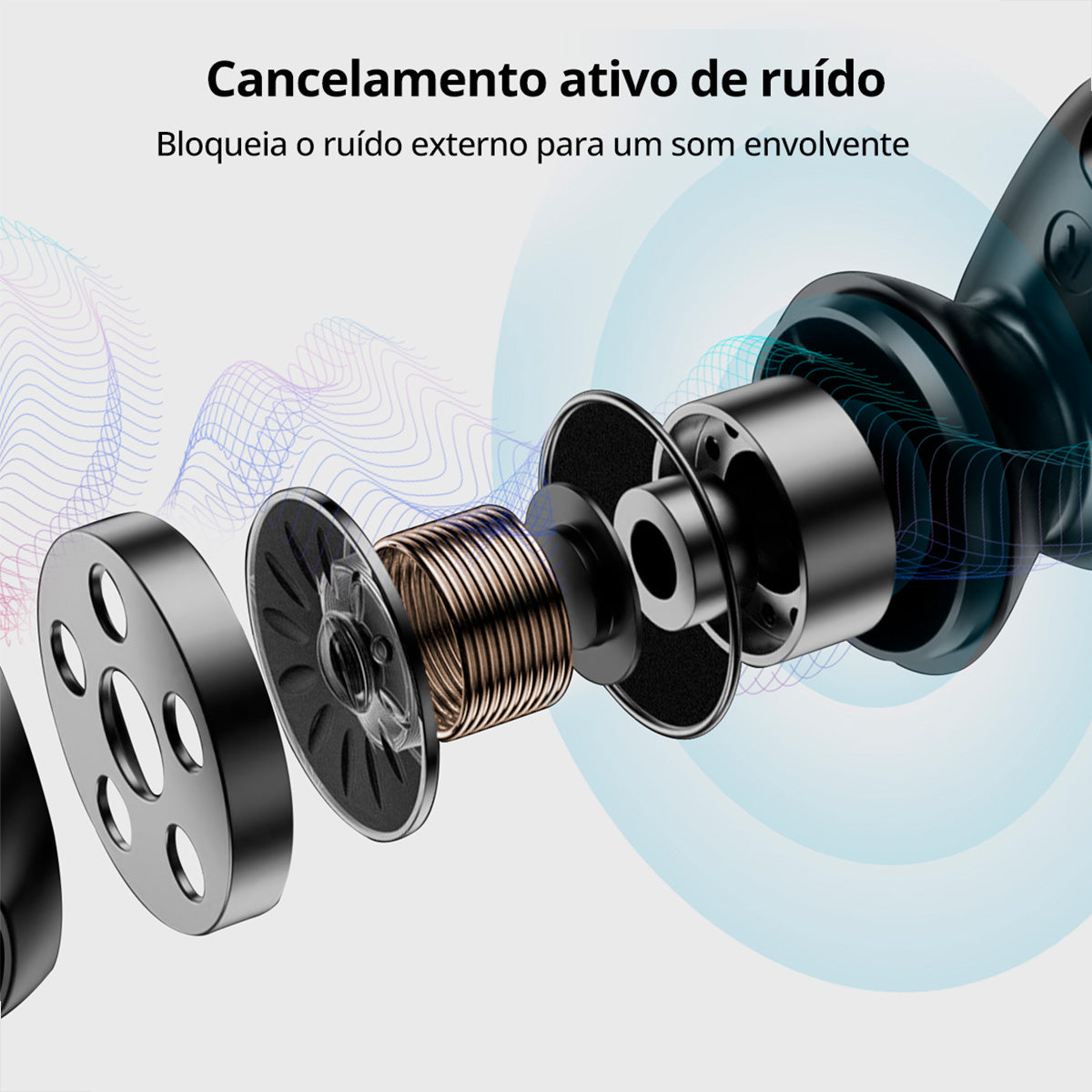 Fones AUT114 preto com drivers de 8 mm para áudio equilibrado