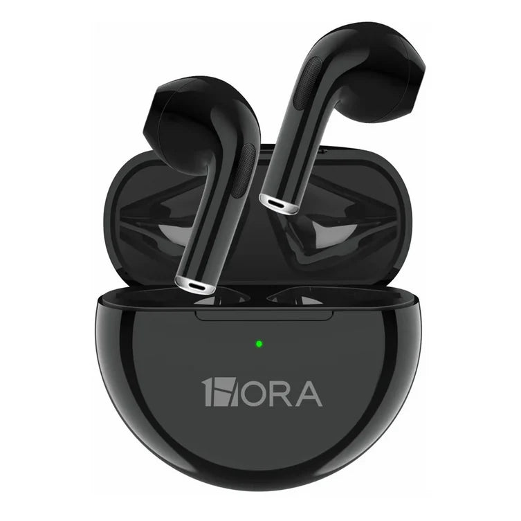 Fone de ouvido 1Hora AUT119 com estojo compacto e display LED aceso Preto