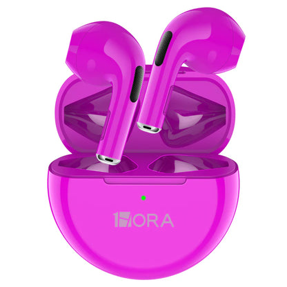 Fone de ouvido 1Hora AUT119 Magenta com estojo compacto e display LED aceso