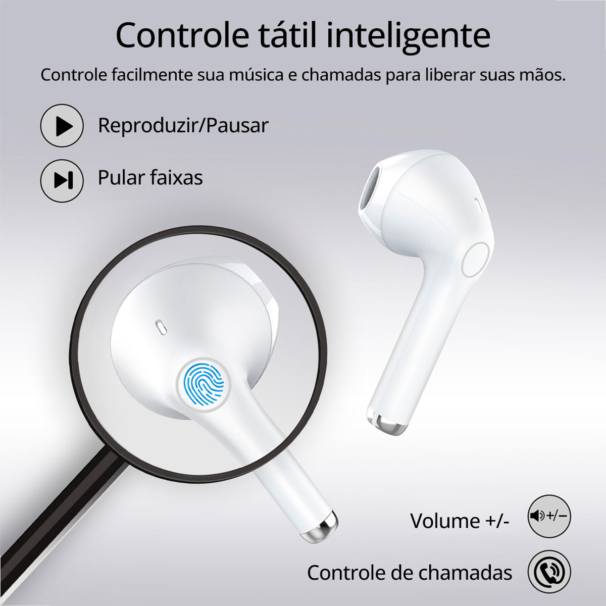 Fone Bluetooth Sem Fio 1HORA AUT201 – USB‑C, Som Imersivo e 22h de Bateria