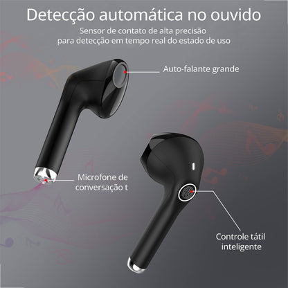 Fone Bluetooth Sem Fio 1HORA AUT201 – USB‑C, Som Imersivo e 22h de Bateria
