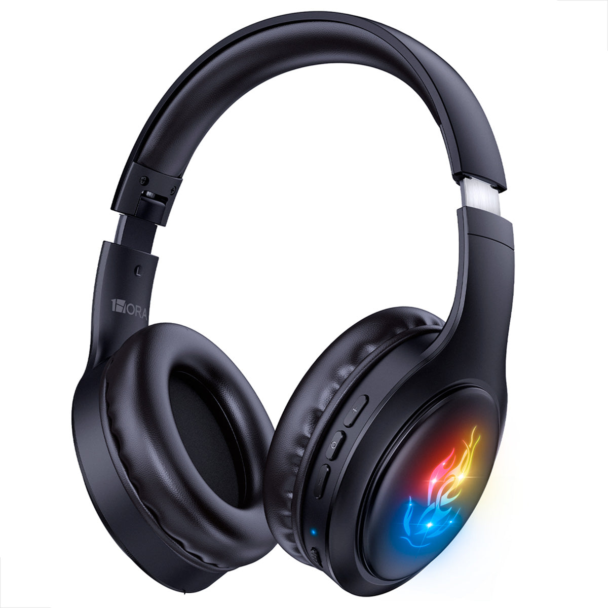 Fone Over-Ear com almofadas acolchoadas e haste ajustável para maior conforto