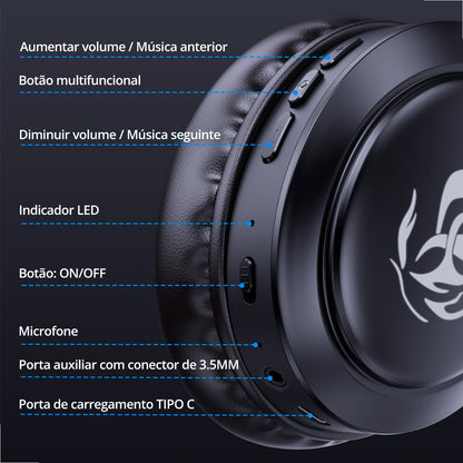 Controle de chamadas e músicas diretamente no fone de ouvido