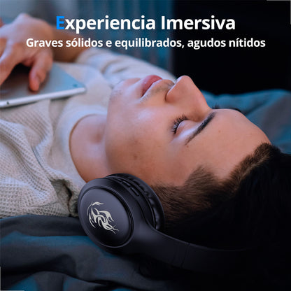 Destaque para os drivers de 40mm e som estéreo imersivo