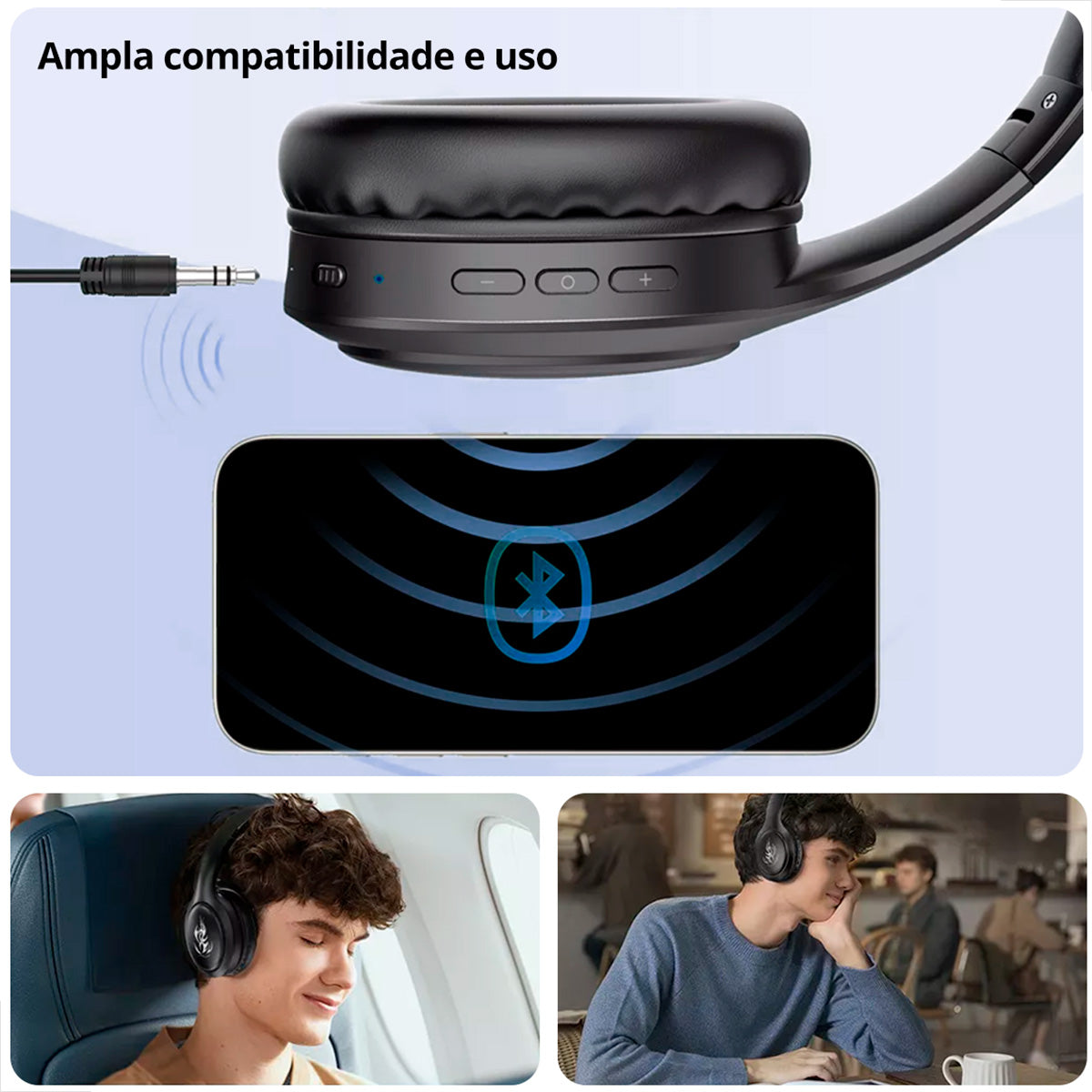  Conexão Bluetooth 5.1 estável com alcance de até 10 metros