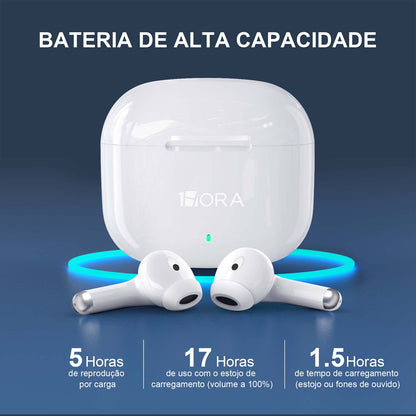 Fone de Ouvido Sem Fio Bluetooth 5.3 Intra-Auricular 1Hora AUT203 – Preto ou Branco