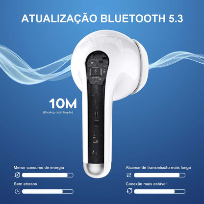 Fone de Ouvido Sem Fio Bluetooth 5.3 Intra-Auricular 1Hora AUT203 – Preto ou Branco