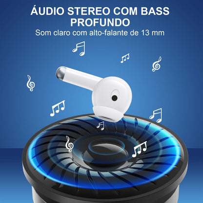 Fone de Ouvido Sem Fio Bluetooth 5.3 Intra-Auricular 1Hora AUT203 – Preto ou Branco